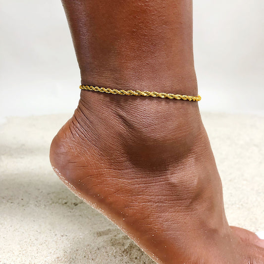 Brinelle anklet in gold