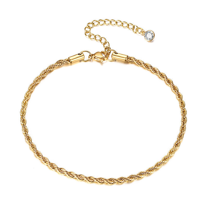 Brinelle anklet in gold